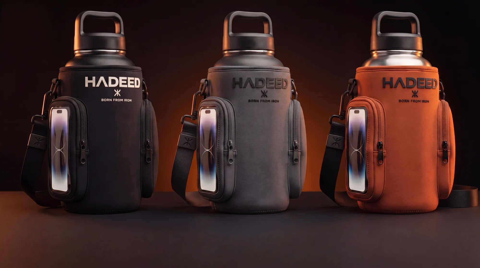 HADEED magnetic carrier in three colorways - Forged Black, Raw Iron, Burnt Ember