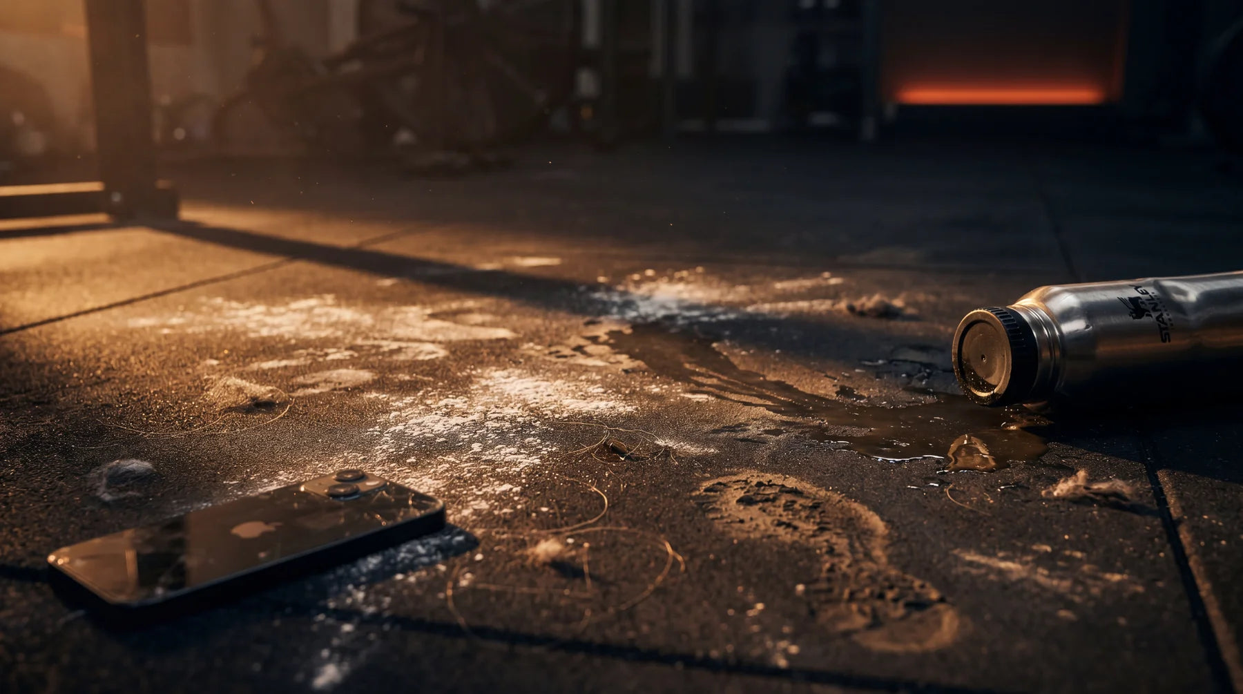 Gym floor - chalk dust, grime, and the daily-use surfaces athletes have lived with for decades